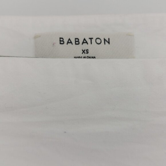 Aritzia Babaton Malik Blouse Top Shirt Off Shoulder Tie Sleeve White XS - Picture 4 of 7